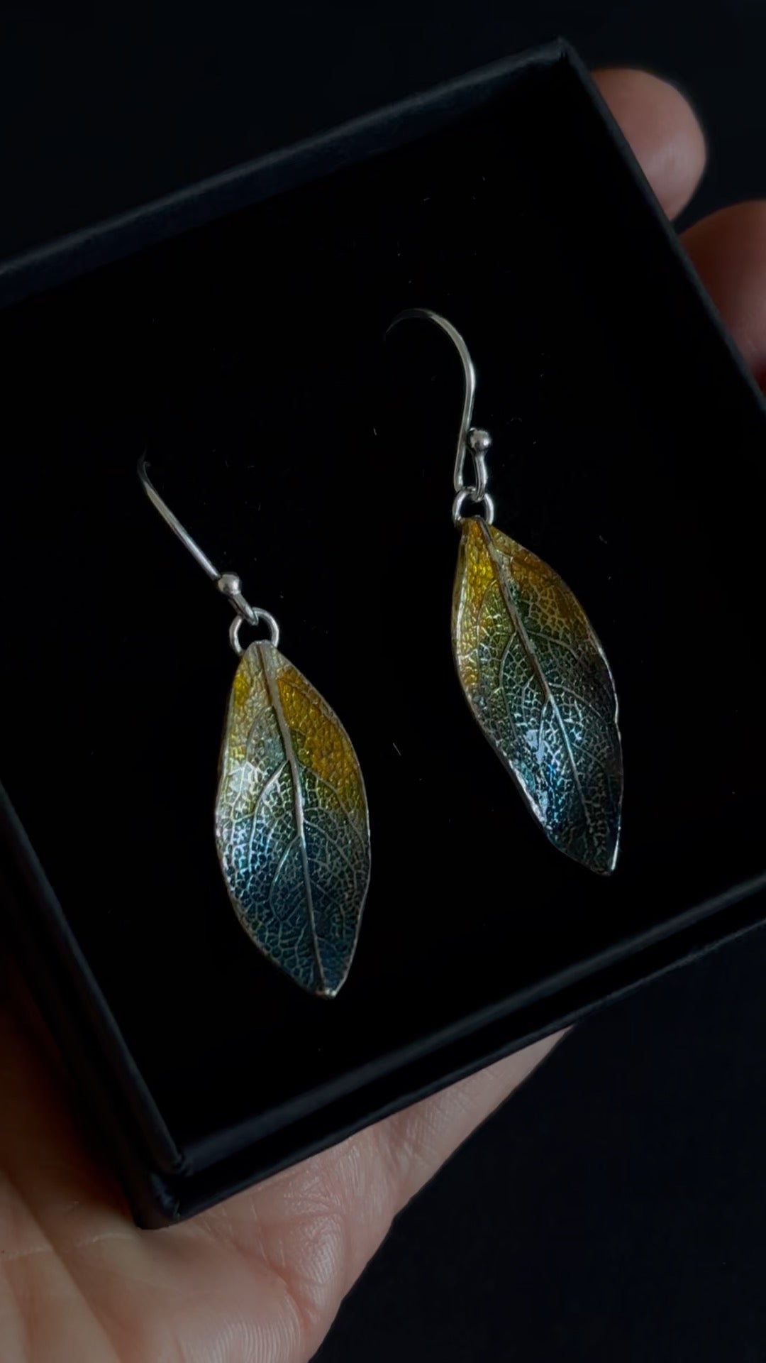 Colourful sage earrings - Medium
