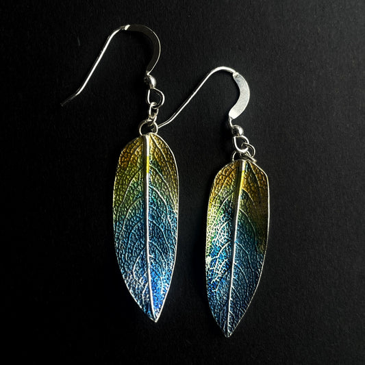 Colourful sage earrings